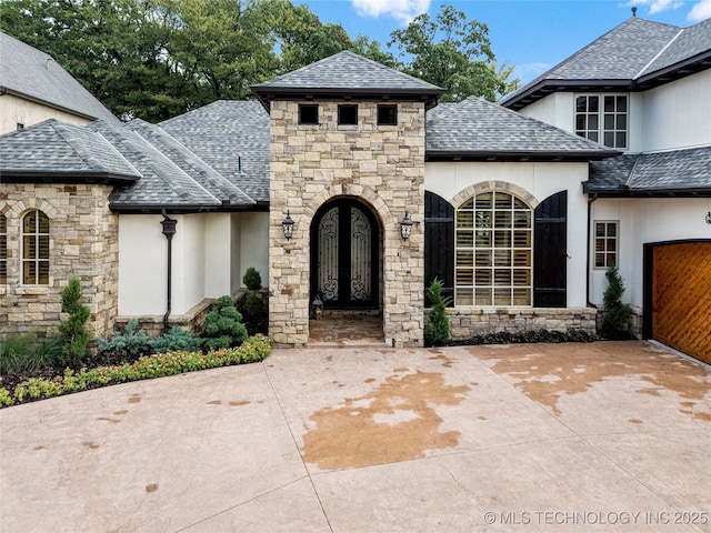 exterior space with french doors