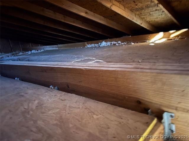 view of attic