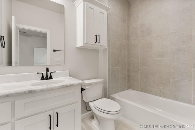 1303 Oakhurst Cir, Claremore, OK 74017 - full bathroom with vanity, toilet, and shower / washtub combination