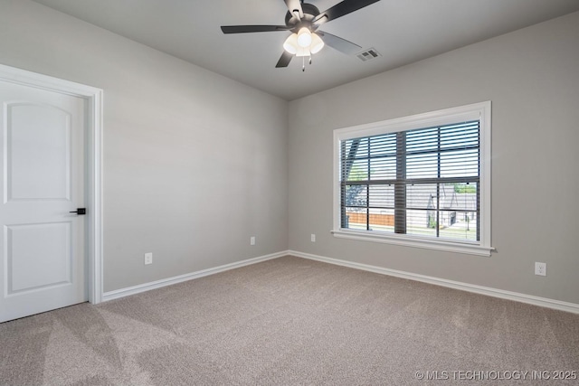 2787 Forest View Dr, Claremore, OK 74017 - carpeted empty room with baseboards and ceiling fan