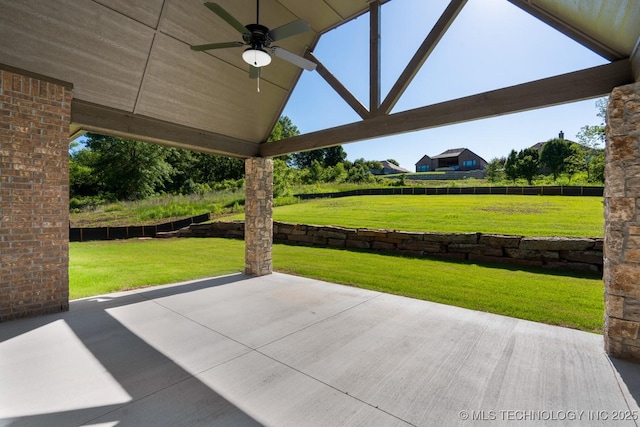 2787 Forest View Dr, Claremore, OK 74017 - view of patio featuring a ceiling fan