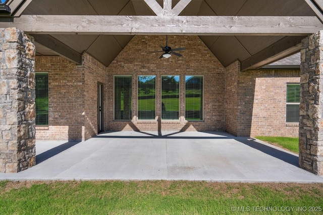 2787 Forest View Dr, Claremore, OK 74017 - view of patio featuring ceiling fan
