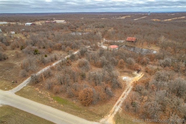 aerial view featuring a rural view