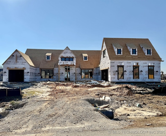 view of unfinished property