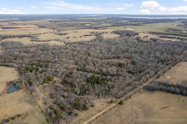 bird's eye view featuring a rural view