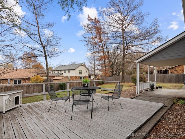 view of wooden deck