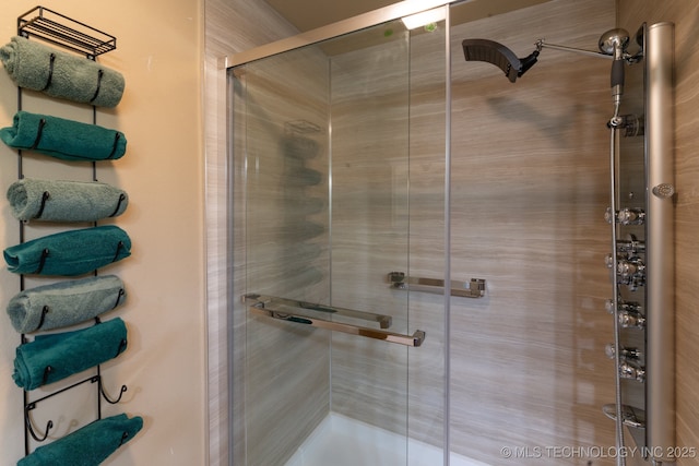 bathroom with walk in shower