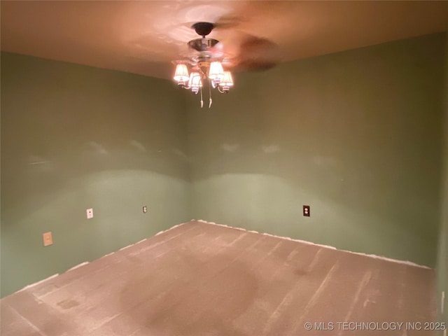 591 Peanut Trl, Hendrix, OK 74741 - carpeted spare room with a ceiling fan