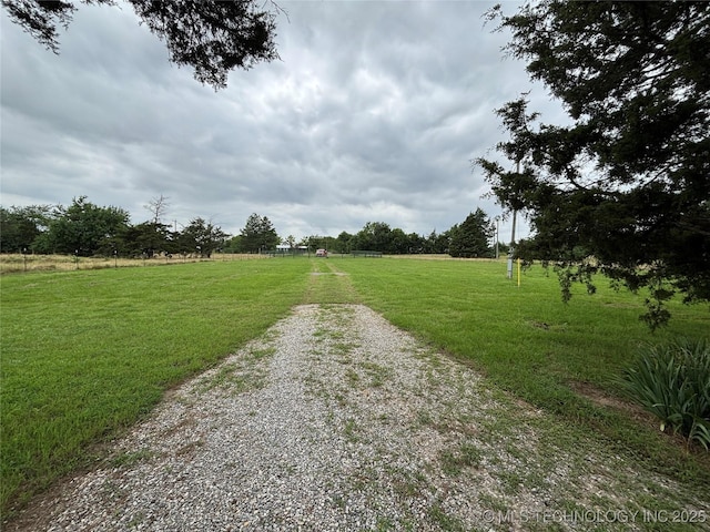 591 Peanut Trl, Hendrix, OK 74741 - view of dirt / gravel driveway featuring a view of countryside