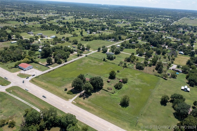 bird's eye view with a rural view