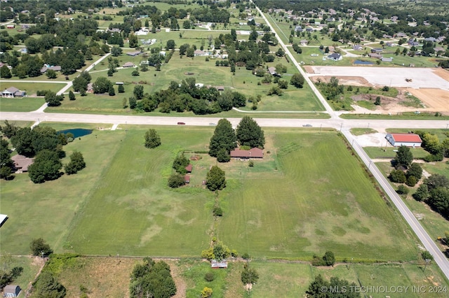 bird's eye view featuring a rural view