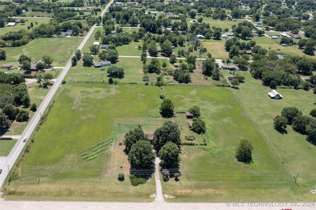 drone / aerial view with a rural view