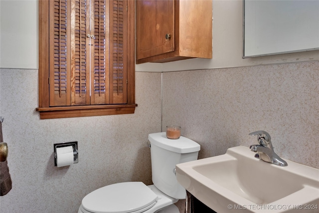 bathroom with toilet and sink