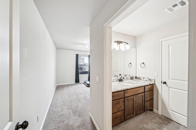 bathroom featuring vanity