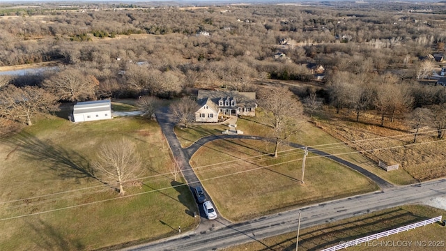 bird's eye view featuring a rural view