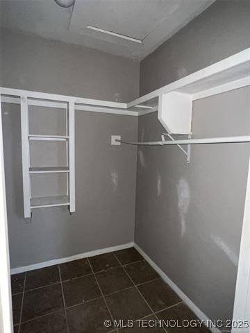 view of walk in closet