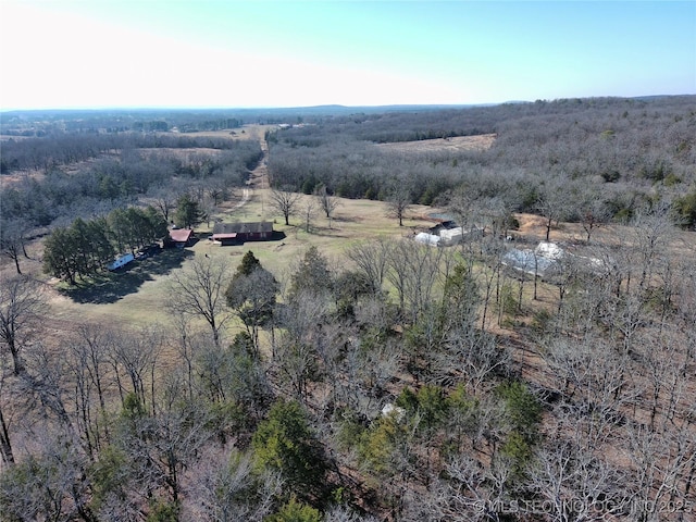 bird's eye view with a rural view