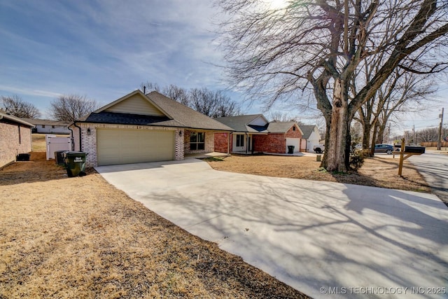 ranch-style home with a garage