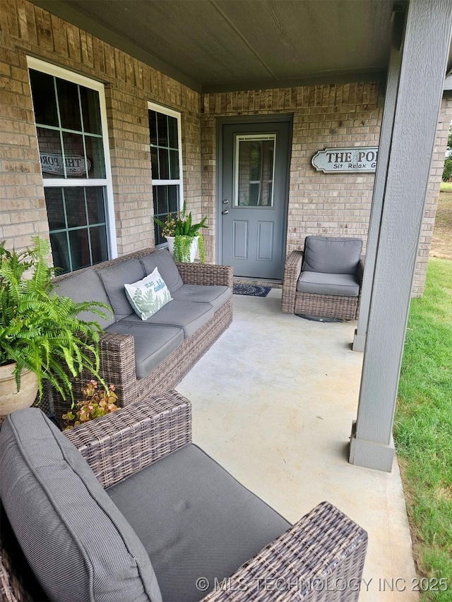 view of patio / terrace featuring covered porch