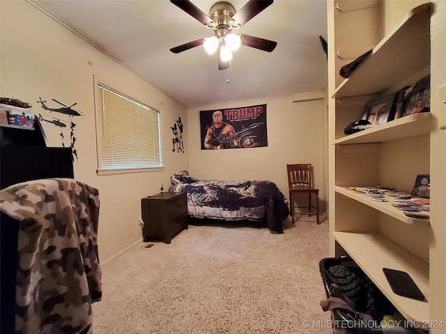 bedroom with ceiling fan