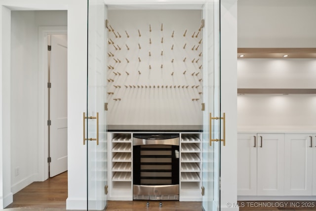 interior space featuring wine cooler