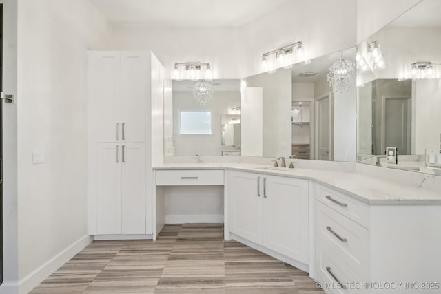 bathroom with vanity