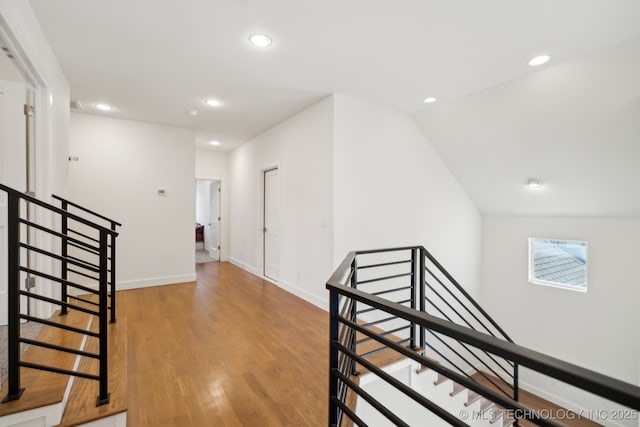 hall featuring hardwood / wood-style floors