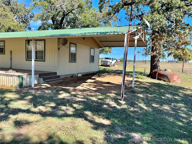 view of home's exterior with covered porch