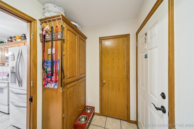 interior space featuring light tile patterned floors