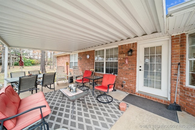 view of patio / terrace featuring outdoor dining area