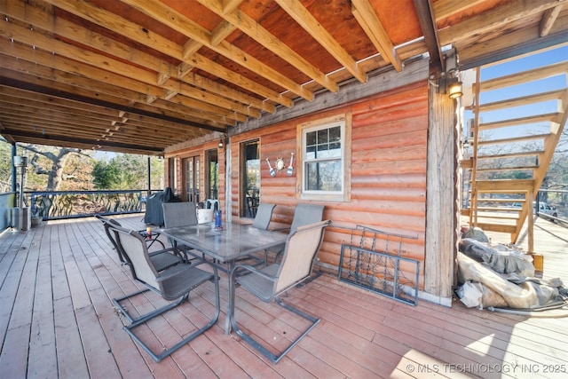 view of wooden terrace