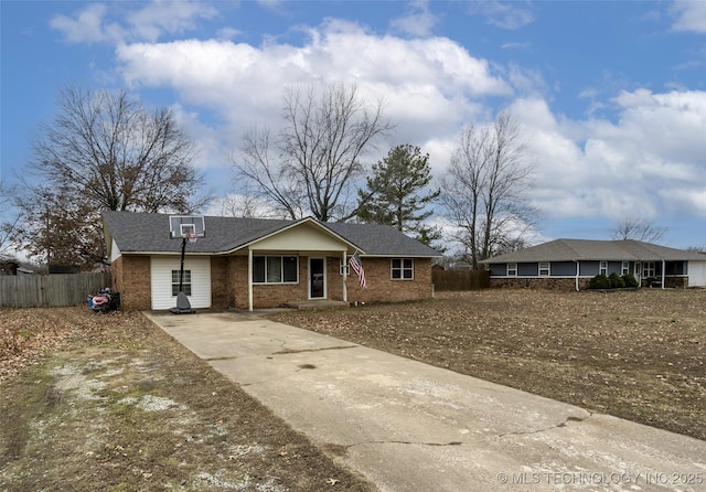 view of ranch-style home