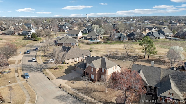 bird's eye view with a residential view