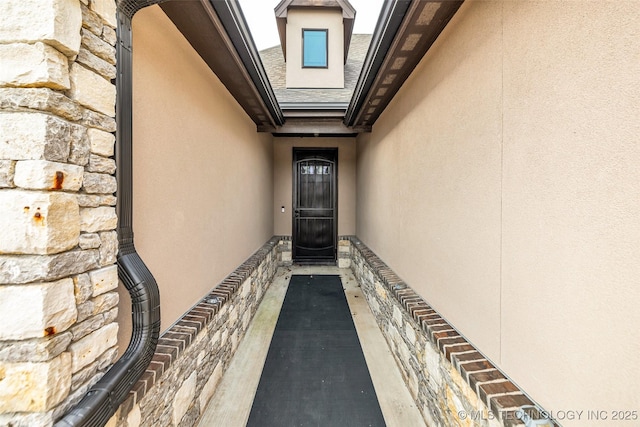 view of doorway to property