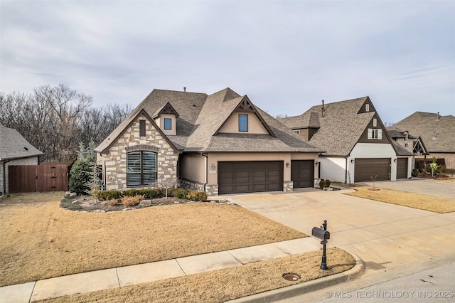 view of front of home featuring a garage