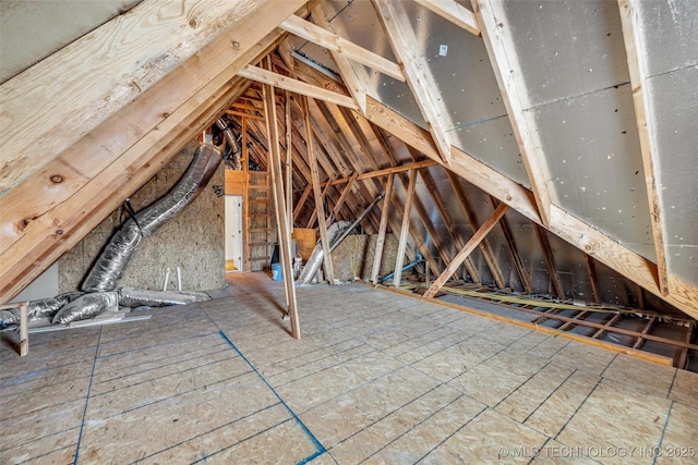 view of attic