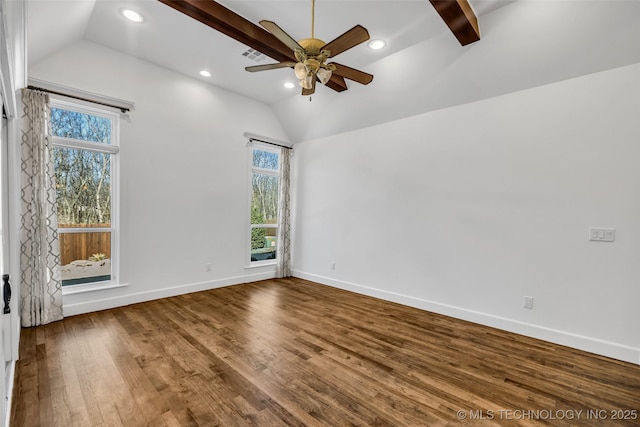 12050 S 68th E Ave E, Bixby, OK 74008 - spare room with healthy amount of natural light, wood finished floors, ceiling fan, and recessed lighting