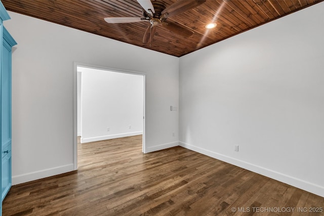 12050 S 68th E Ave E, Bixby, OK 74008 - empty room featuring wood ceiling, ceiling fan, and wood finished floors