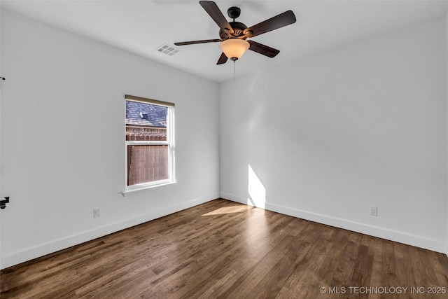 12050 S 68th E Ave E, Bixby, OK 74008 - spare room featuring wood finished floors and ceiling fan