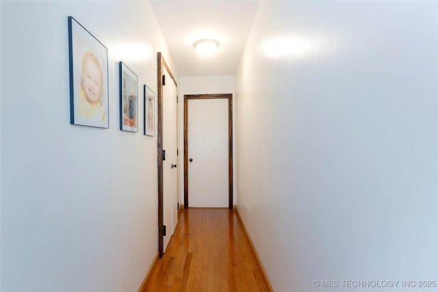 hallway featuring light hardwood / wood-style floors