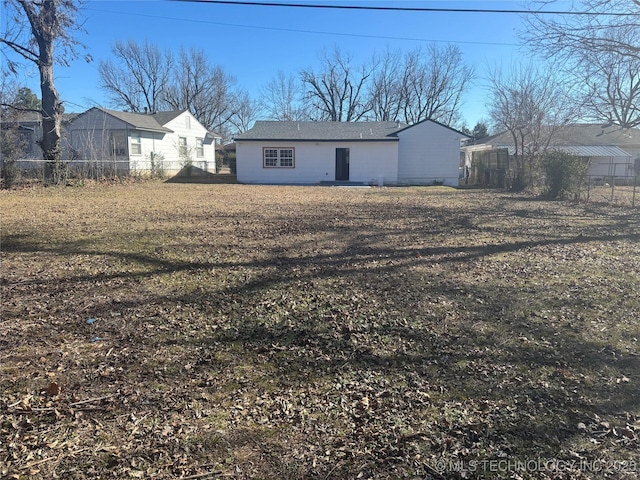 view of rear view of property