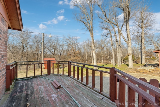 view of wooden deck