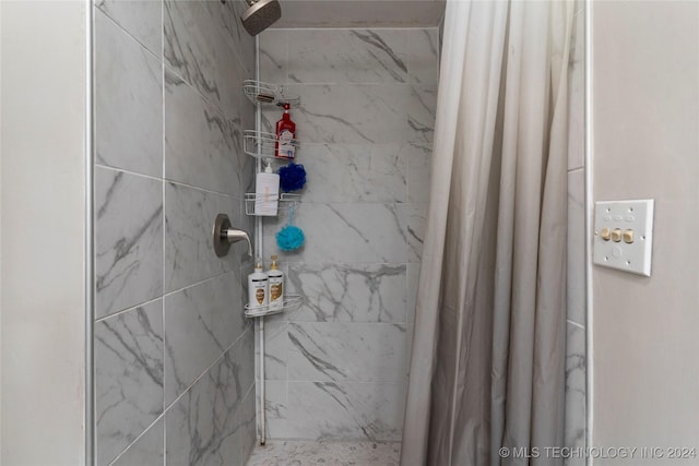 bathroom featuring walk in shower