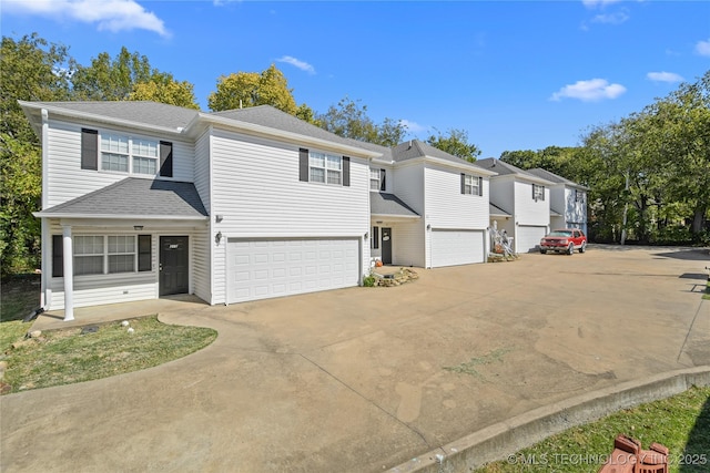 view of property with a garage