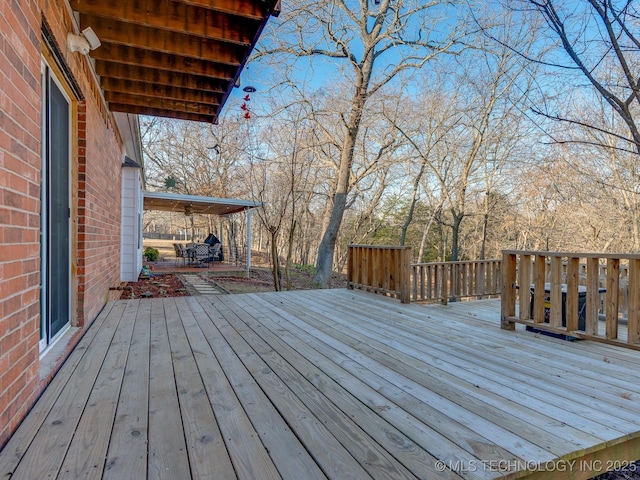 view of wooden terrace