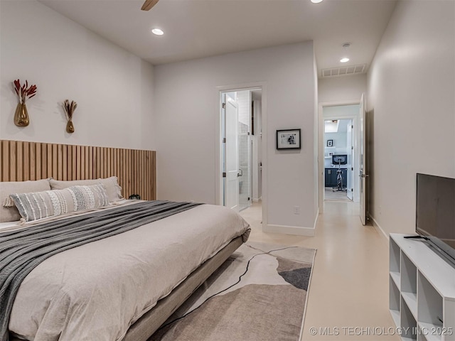 bedroom with ensuite bathroom