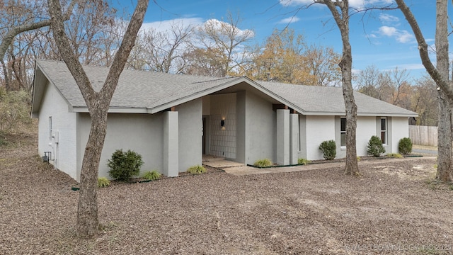 view of single story home