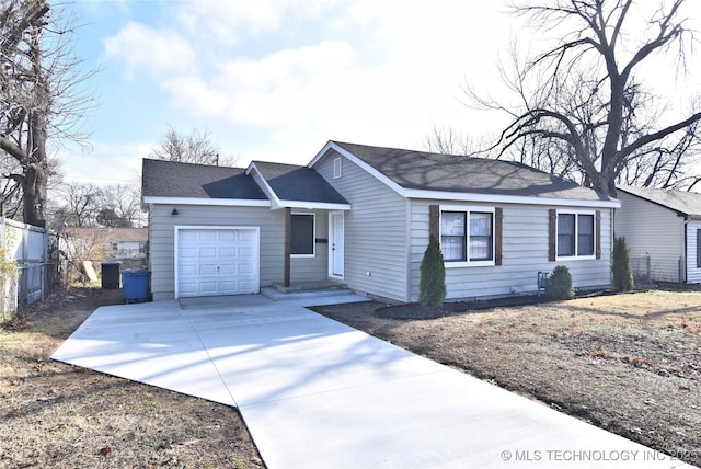 ranch-style house with a garage