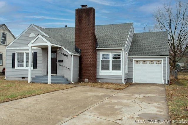 view of front of home featuring a garage