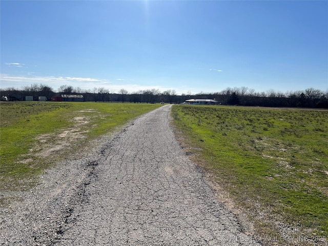 view of street featuring a rural view